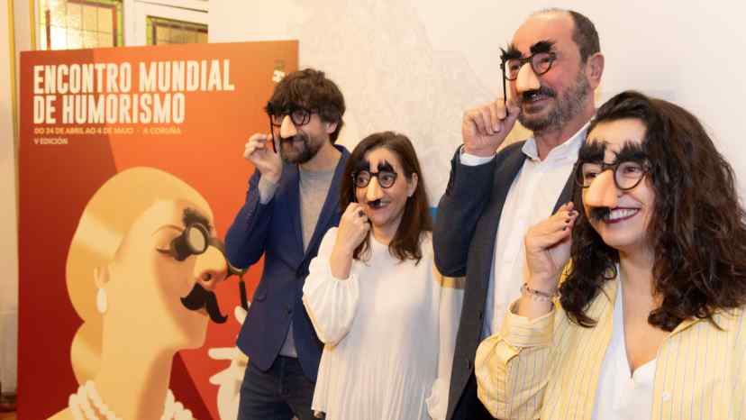 Luis Piedrahita, Inés Rey, Manuel Merelles y Cristina Canosa en la presentación del evento en A Coruña.
