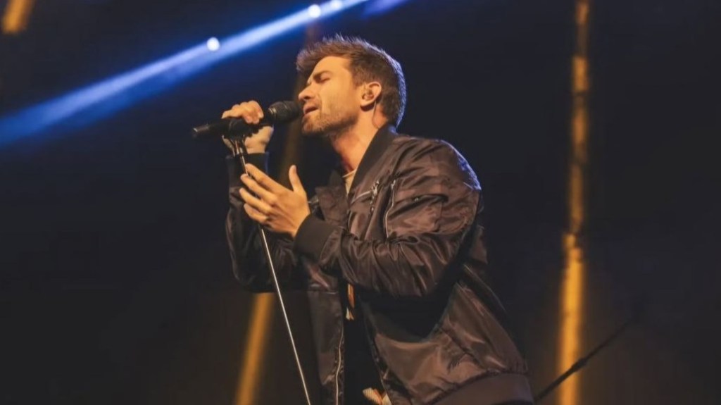 Pablo Alborán en un concierto de su última gira.