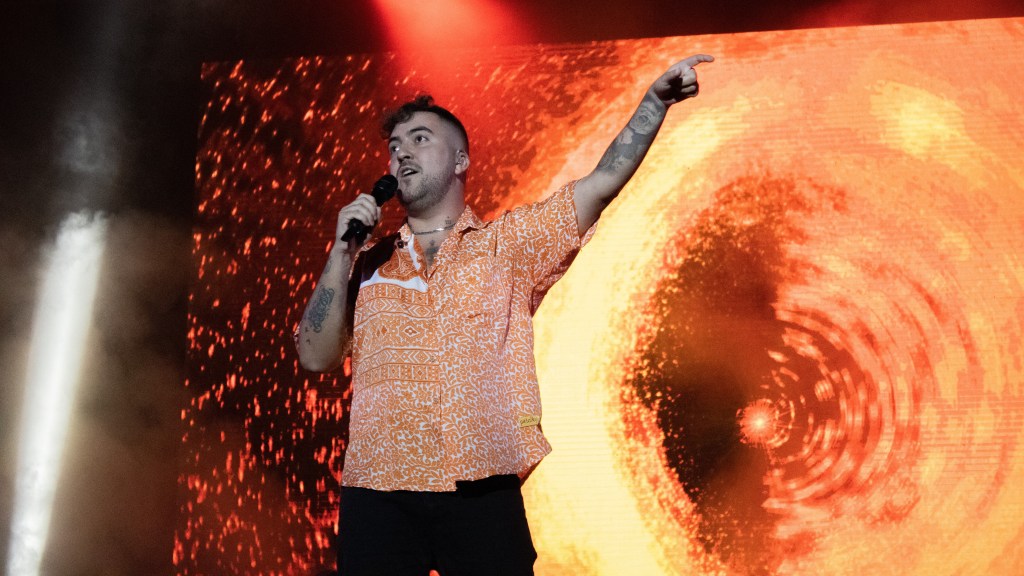 Beret en un concierto.