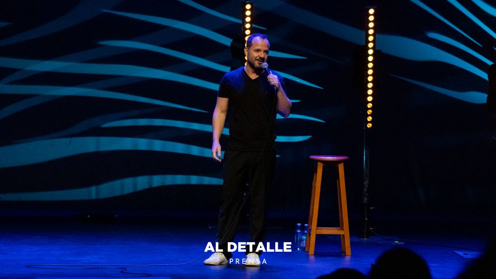 Ángel Martín durante el espectáculo en Vigo.