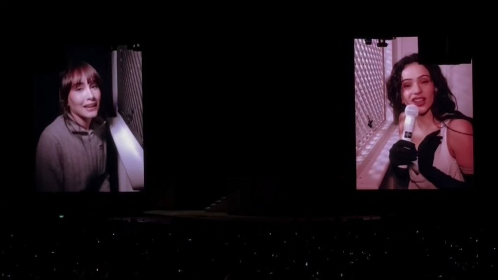 Aitana en el concierto de Rosalía en Madrid.
