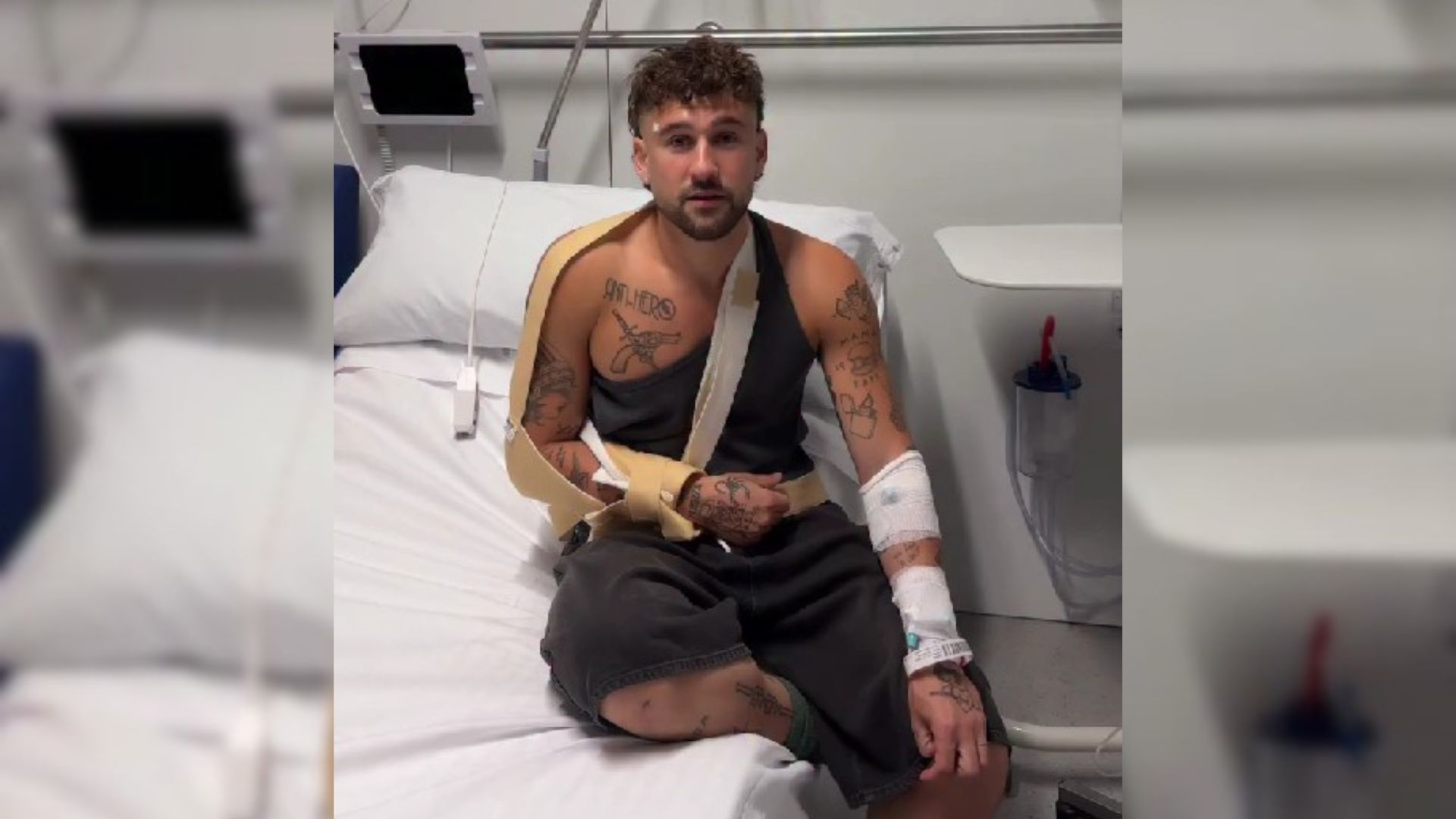 Dani Fernández acudió al hospital al acabar el concierto en Valencia.