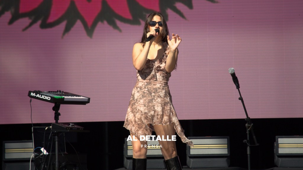 Sabela durante su actuación en el Galicia Fest de Vigo.